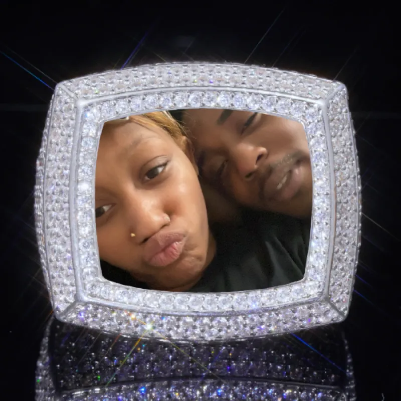 3D CUSTOM PICTURE ICED RING sold by The GUU Shop