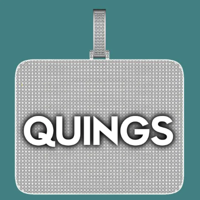 CUSTOM LETTER NECKLACE 3D BIG SQUARE sold by The GUU Shop