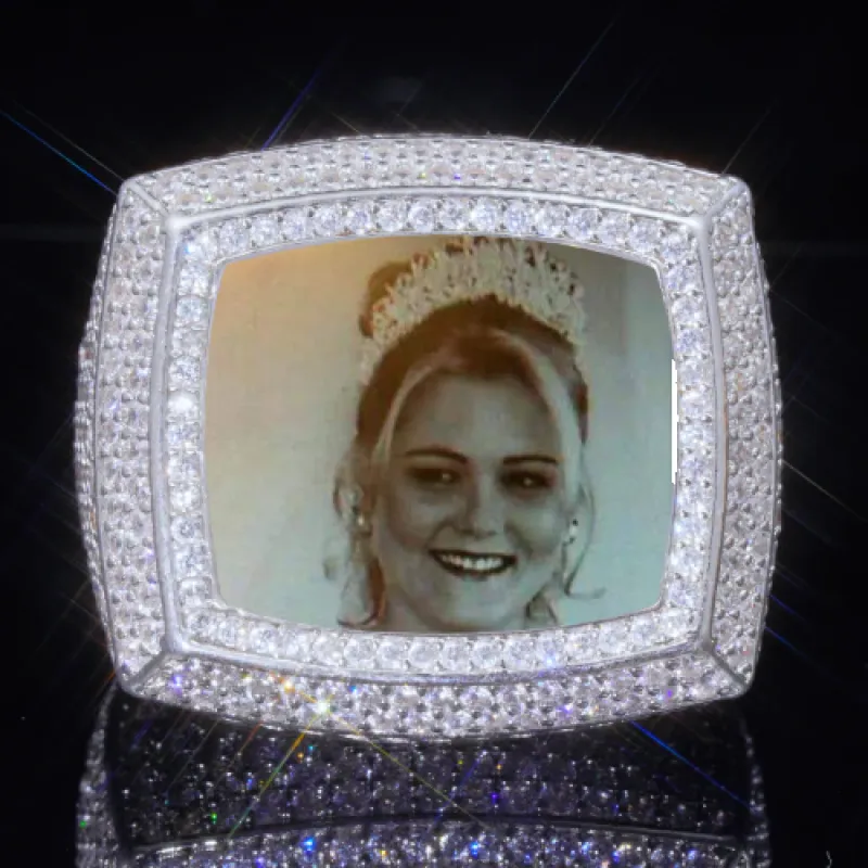 3D CUSTOM PICTURE ICED RING sold by The GUU Shop