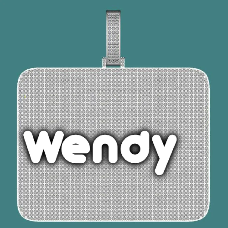 CUSTOM LETTER NECKLACE 3D BIG SQUARE sold by The GUU Shop