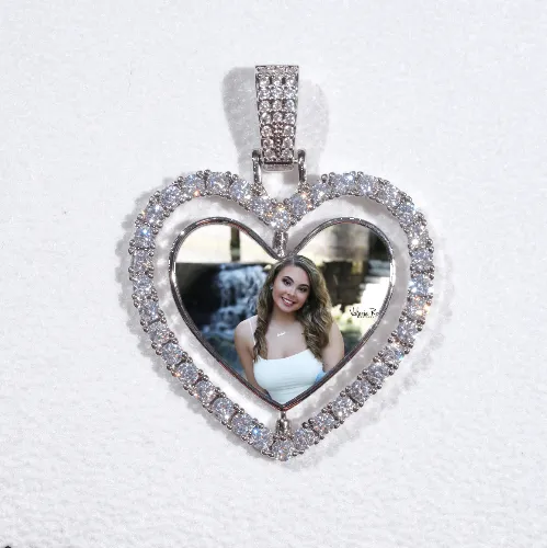 3D Spinning 2-Faced Heart Custom Picture Pendant sold by The GUU Shop