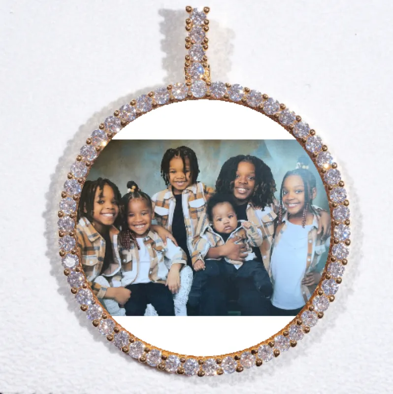 LARGE 3D CIRCLE CUSTOM PICTURE PENDANT sold by The GUU Shop