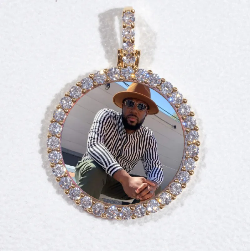 3D CIRCLE CUSTOM PICTURE PENDANT SMALL SIZE sold by The GUU Shop
