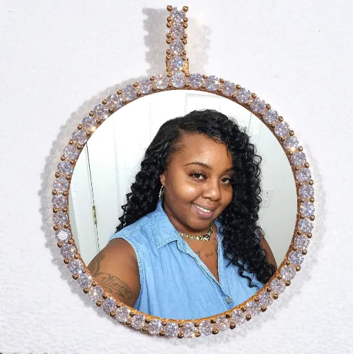 LARGE 3D CIRCLE CUSTOM PICTURE PENDANT sold by The GUU Shop