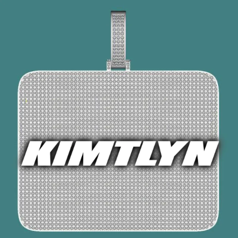 CUSTOM LETTER NECKLACE 3D BIG SQUARE sold by The GUU Shop