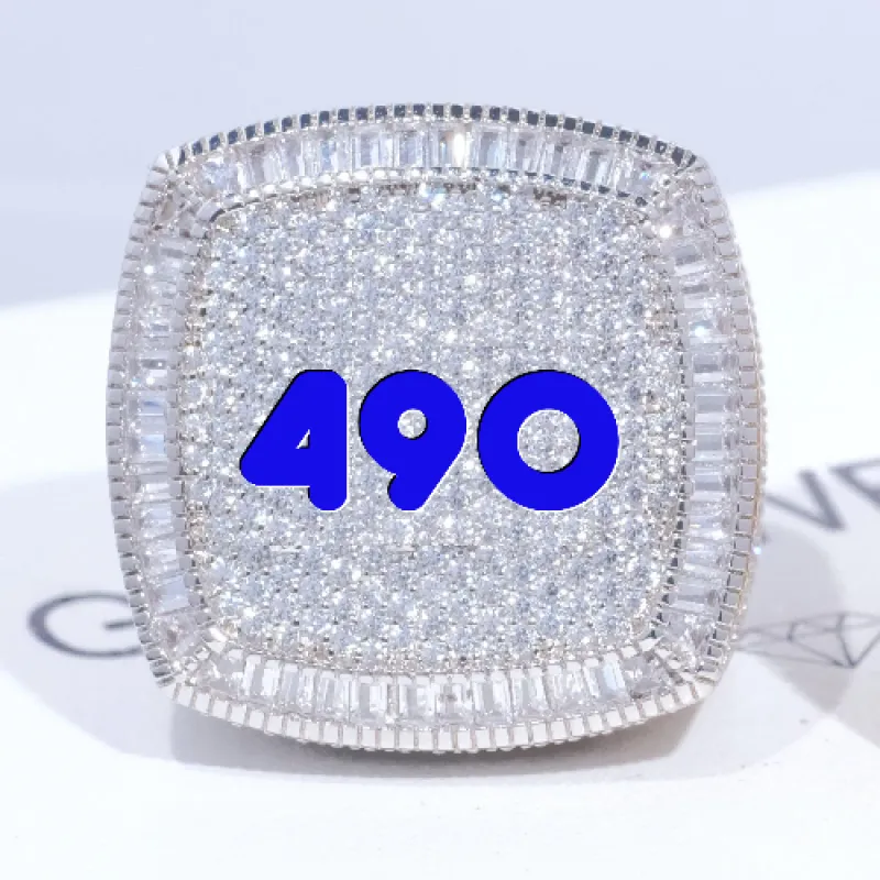 CUSTOM LETTER 3D ICED RING sold by The GUU Shop