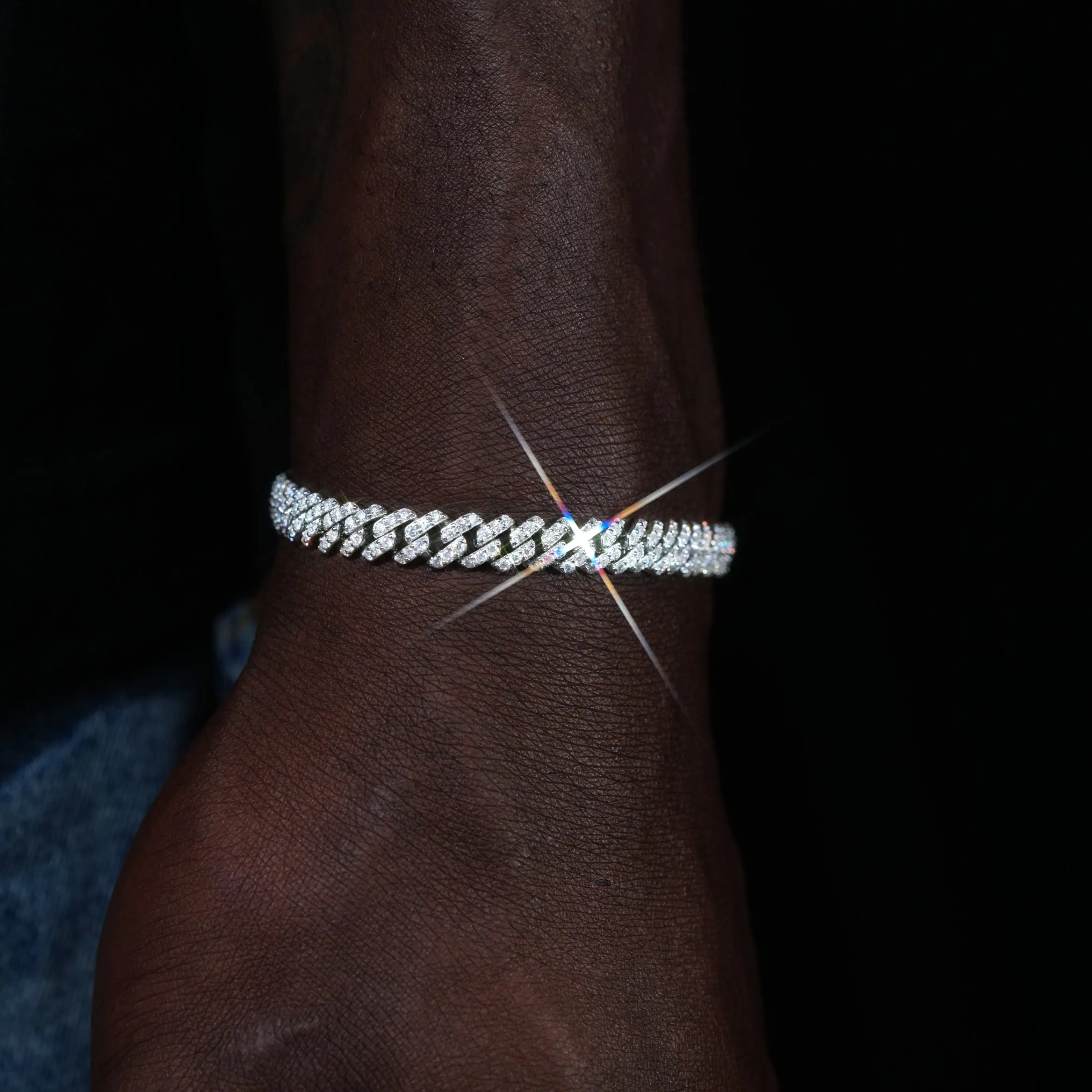 VVS Moissanite 6.5MM Prong Cuban Bracelet sold by The GUU Shop product image thumbnail 3