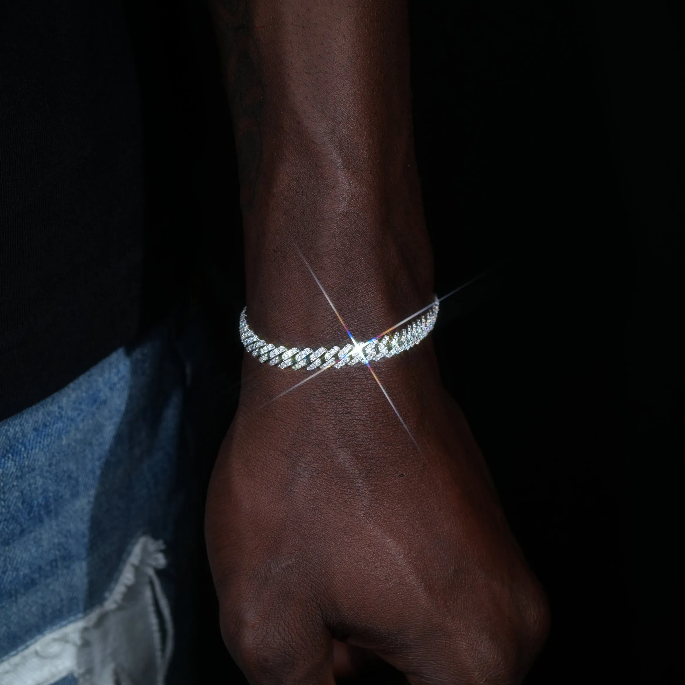 VVS Moissanite 6.5MM Prong Cuban Bracelet sold by The GUU Shop product image thumbnail 2