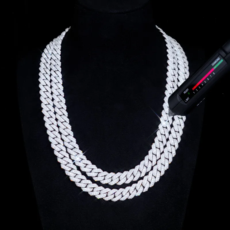 VVS Moissanite 10MM Cuban Link Chain sold by The GUU Shop