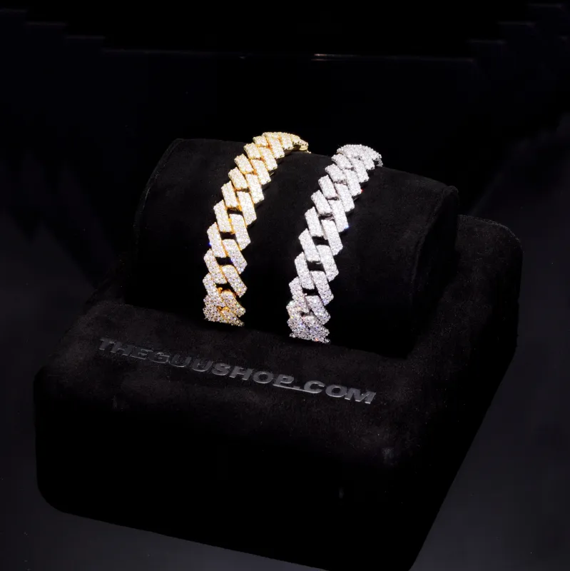 VVS Moissanite 12MM Prong Cuban Bracelet sold by The GUU Shop