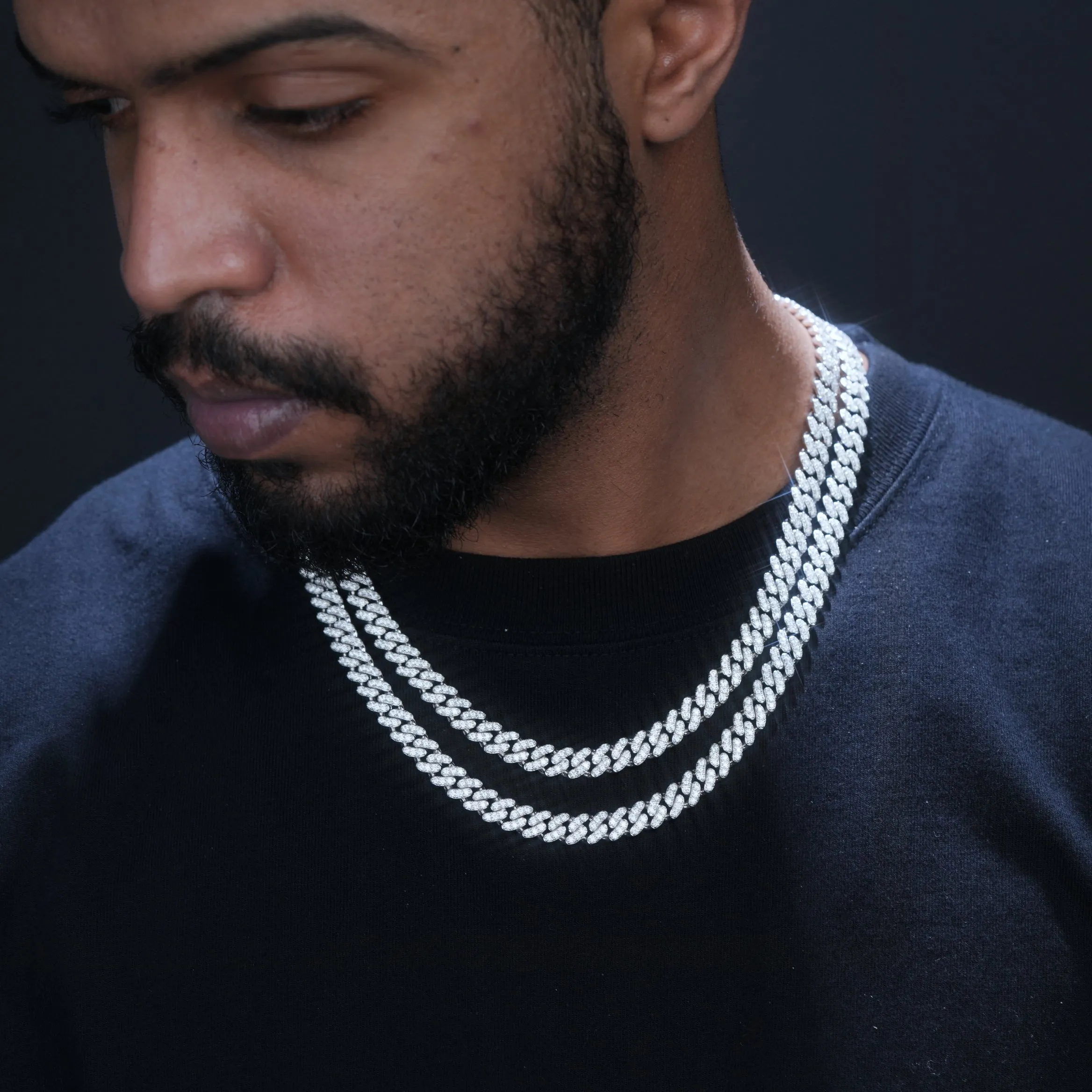 VVS Moissanite 8.5MM Cuban Link Chain sold by The GUU Shop product image thumbnail 4