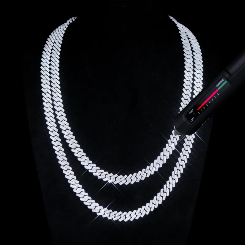 VVS Moissanite 8.5MM Prong Cuban Link Chain sold by The GUU Shop