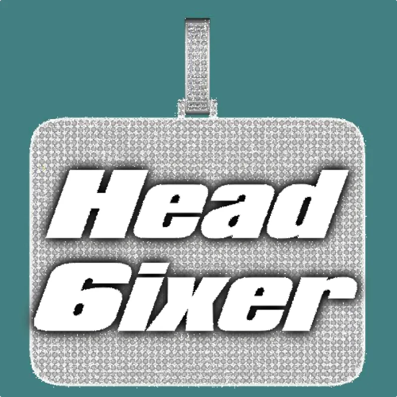 CUSTOM LETTER NECKLACE 3D BIG SQUARE sold by The GUU Shop