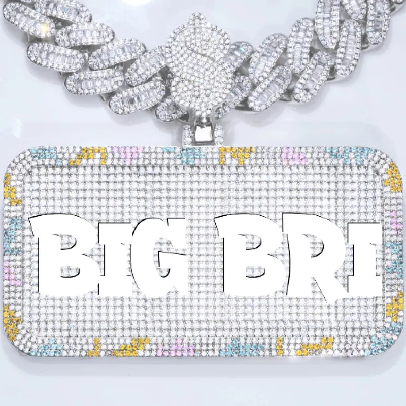 CUSTOM LETTER NECKLACE 3D COLORFUL SQUARE sold by The GUU Shop