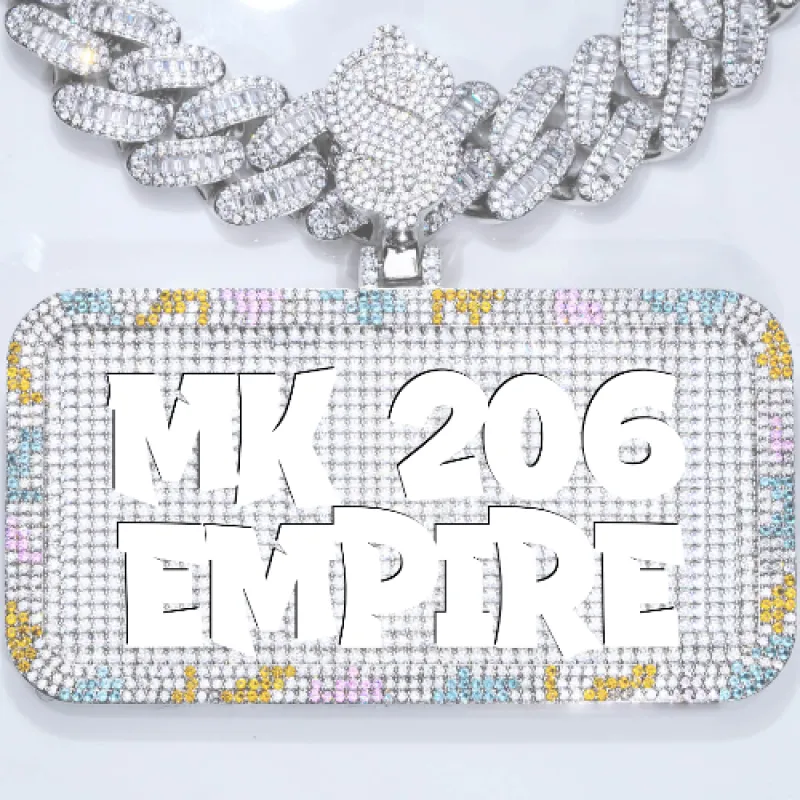 CUSTOM LETTER NECKLACE 3D COLORFUL SQUARE sold by The GUU Shop