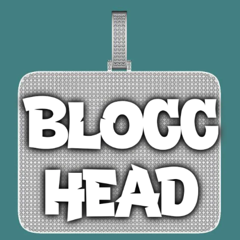 CUSTOM LETTER NECKLACE 3D BIG SQUARE sold by The GUU Shop