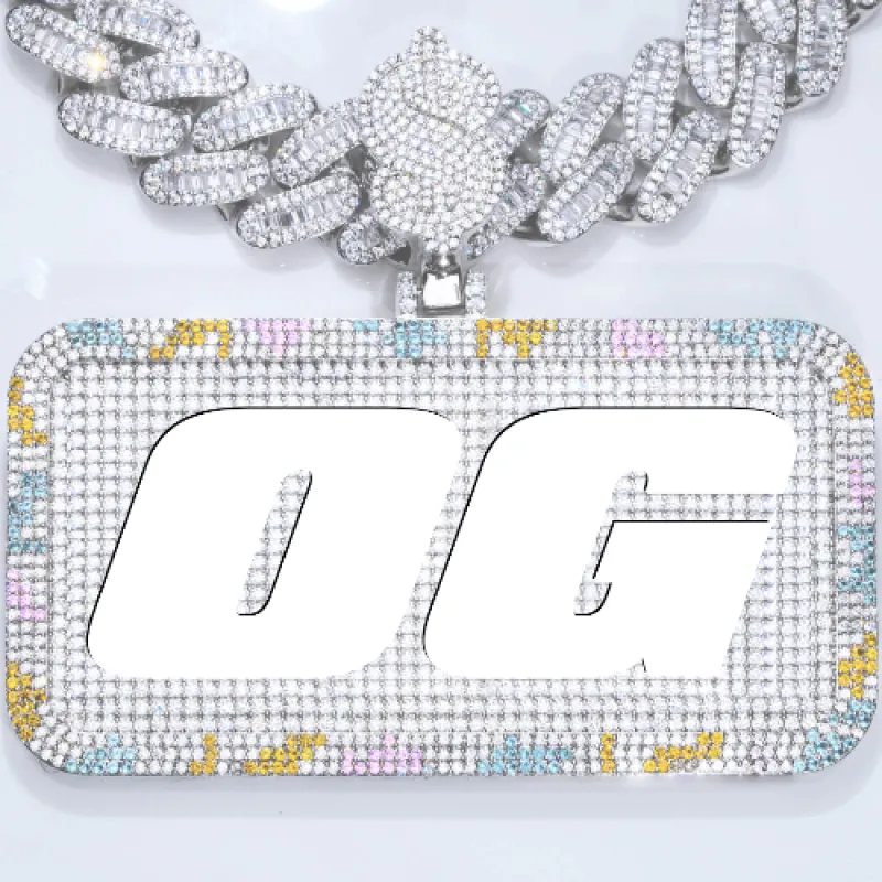 CUSTOM LETTER NECKLACE 3D COLORFUL SQUARE sold by The GUU Shop