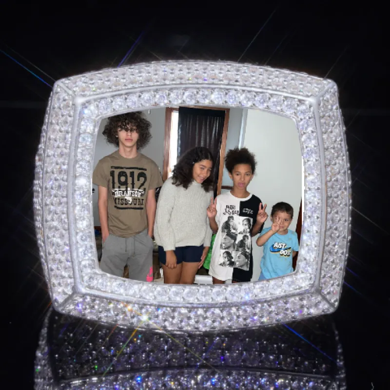 3D CUSTOM PICTURE ICED RING sold by The GUU Shop