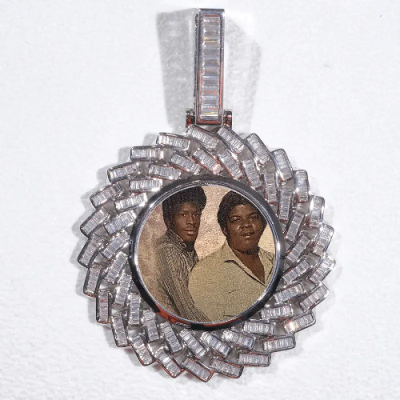 Large 3D Baguette Custom Picture Pendant sold by The GUU Shop