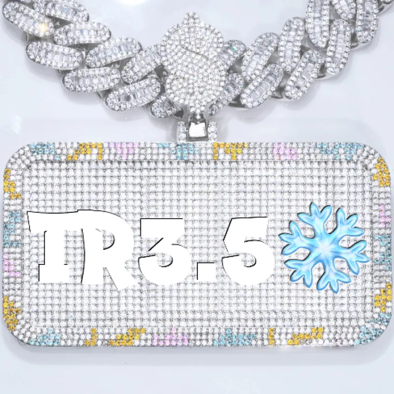 CUSTOM LETTER NECKLACE 3D COLORFUL SQUARE sold by The GUU Shop