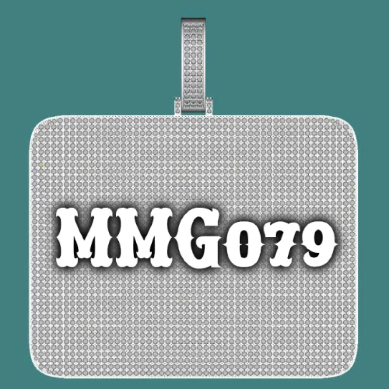 CUSTOM LETTER NECKLACE 3D BIG SQUARE sold by The GUU Shop