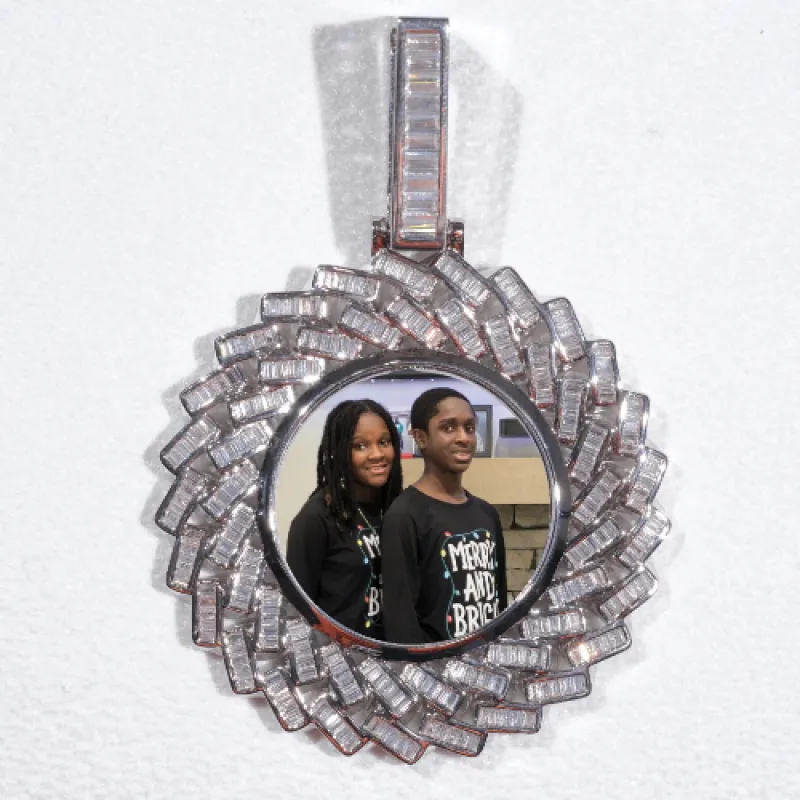 Large 3D Baguette Custom Picture Pendant sold by The GUU Shop