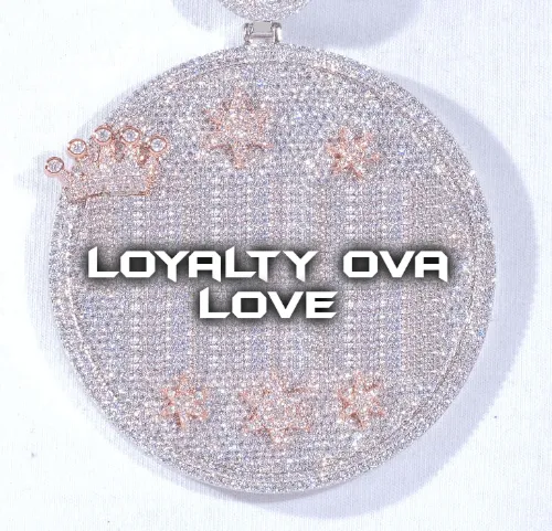 CUSTOM LETTER NECKLACE 3D BIG CROWN DISC sold by The GUU Shop