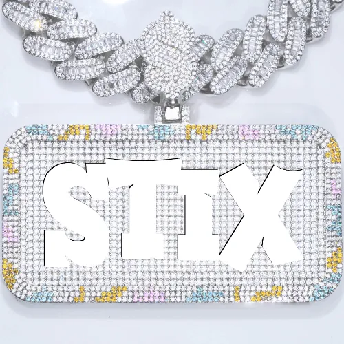 CUSTOM LETTER NECKLACE 3D COLORFUL SQUARE sold by The GUU Shop