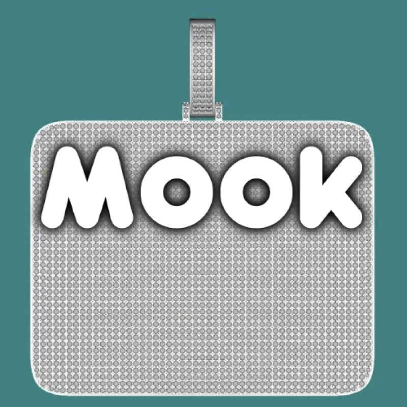 CUSTOM LETTER NECKLACE 3D BIG SQUARE sold by The GUU Shop