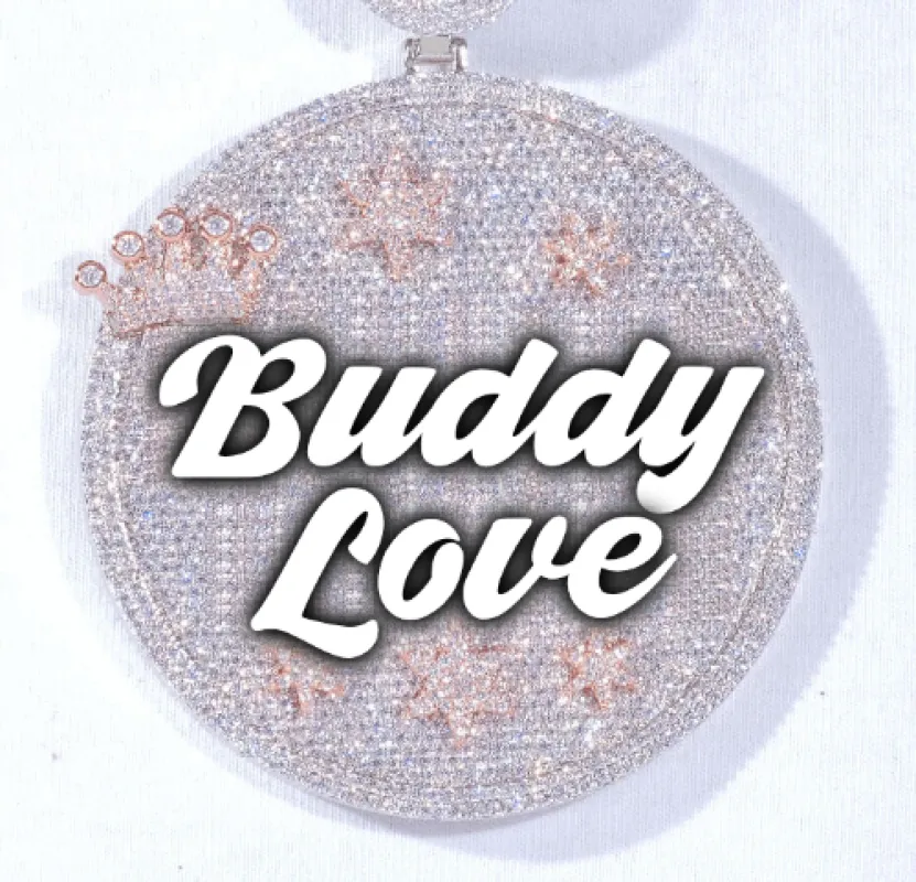 CUSTOM LETTER NECKLACE 3D BIG CROWN DISC sold by The GUU Shop