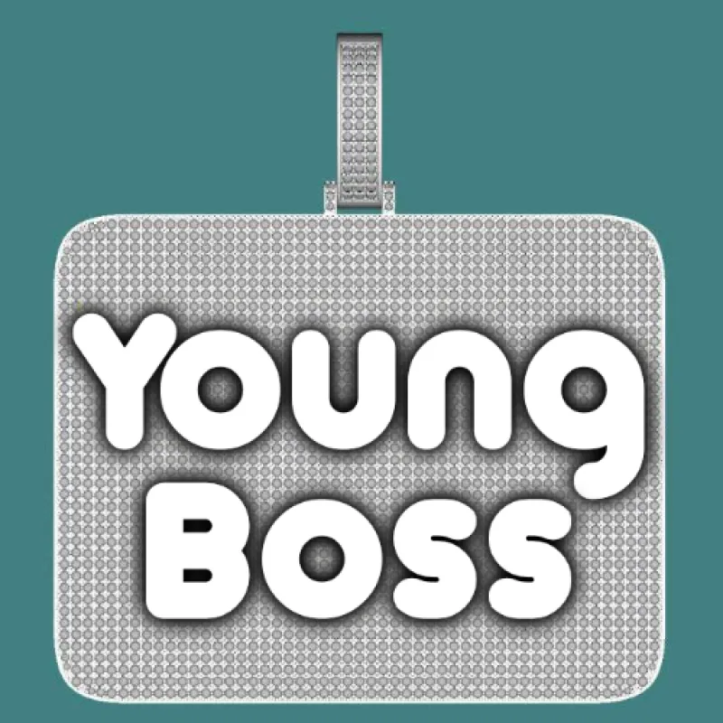 CUSTOM LETTER NECKLACE 3D BIG SQUARE sold by The GUU Shop