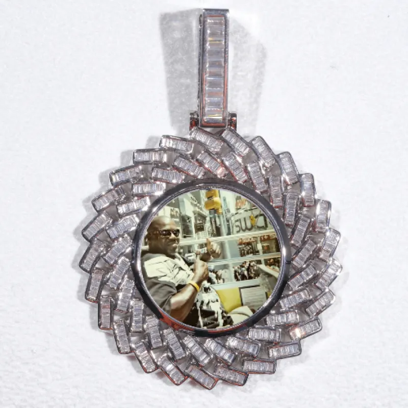 Large 3D Baguette Custom Picture Pendant sold by The GUU Shop