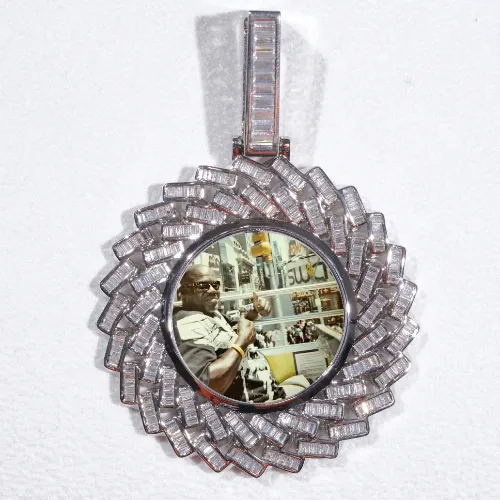 Large 3D Baguette Custom Picture Pendant sold by The GUU Shop