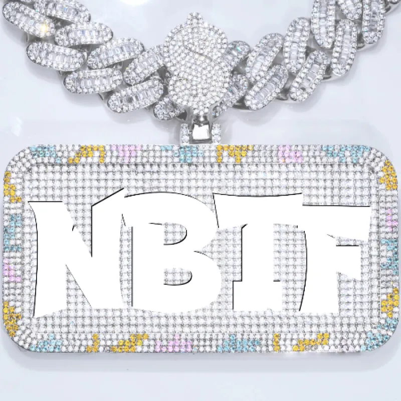 CUSTOM LETTER NECKLACE 3D COLORFUL SQUARE sold by The GUU Shop