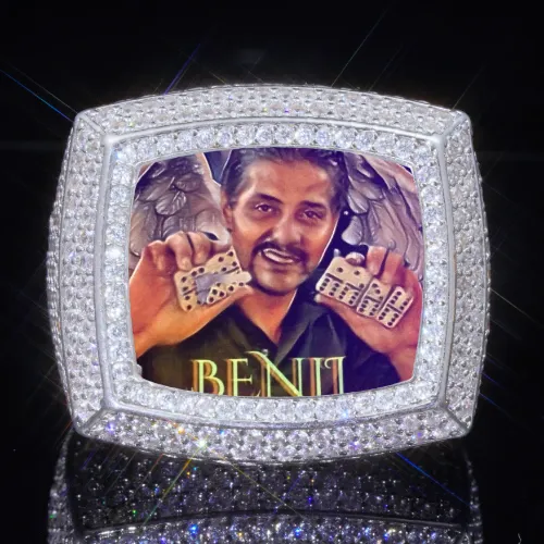 3D CUSTOM PICTURE ICED RING sold by The GUU Shop