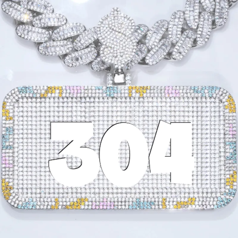 CUSTOM LETTER NECKLACE 3D COLORFUL SQUARE sold by The GUU Shop