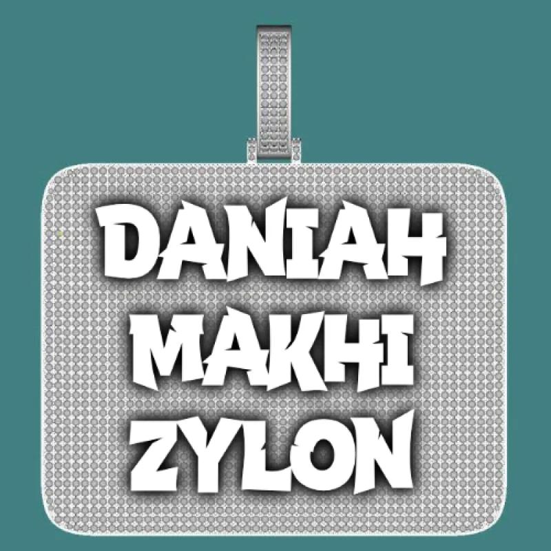 CUSTOM LETTER NECKLACE 3D BIG SQUARE sold by The GUU Shop