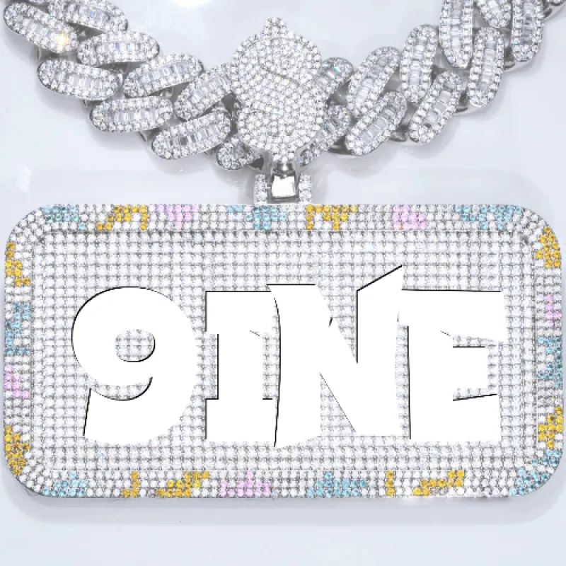 CUSTOM LETTER NECKLACE 3D COLORFUL SQUARE sold by The GUU Shop