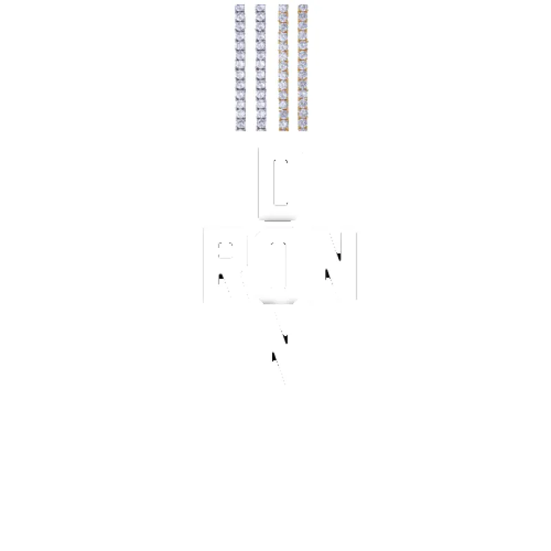 Custom Letters Baguette Two Layer Necklace sold by The GUU Shop