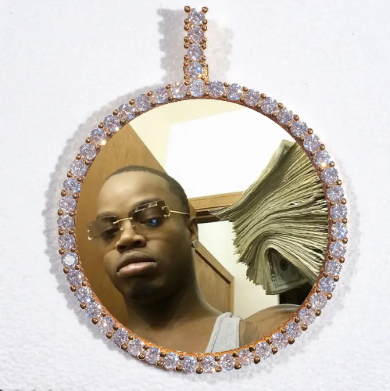 LARGE 3D CIRCLE CUSTOM PICTURE PENDANT sold by The GUU Shop