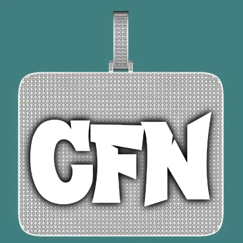 CUSTOM LETTER NECKLACE 3D BIG SQUARE sold by The GUU Shop