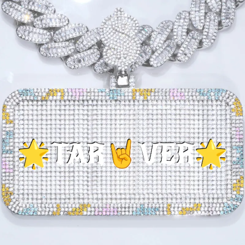 CUSTOM LETTER NECKLACE 3D COLORFUL SQUARE sold by The GUU Shop