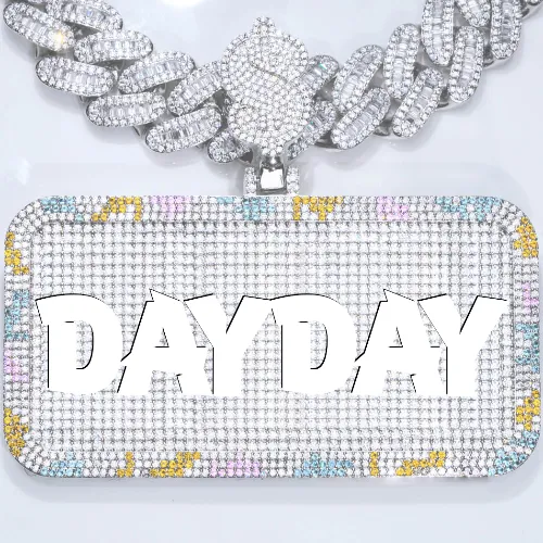 CUSTOM LETTER NECKLACE 3D COLORFUL SQUARE sold by The GUU Shop