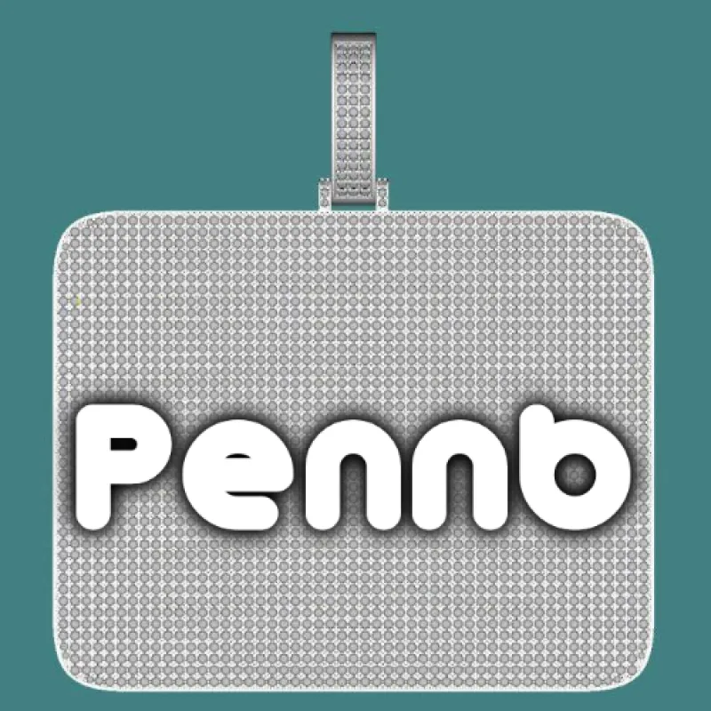 CUSTOM LETTER NECKLACE 3D BIG SQUARE sold by The GUU Shop