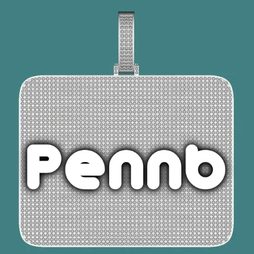 CUSTOM LETTER NECKLACE 3D BIG SQUARE sold by The GUU Shop