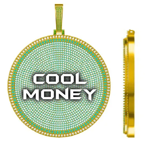 CUSTOM LETTER NECKLACE 3D BIG DISC sold by The GUU Shop