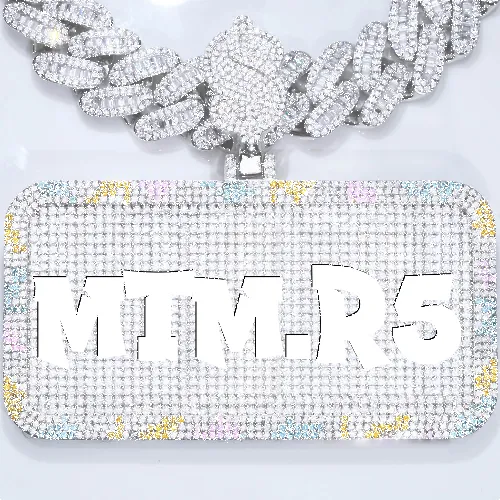 CUSTOM LETTER NECKLACE 3D COLORFUL SQUARE sold by The GUU Shop