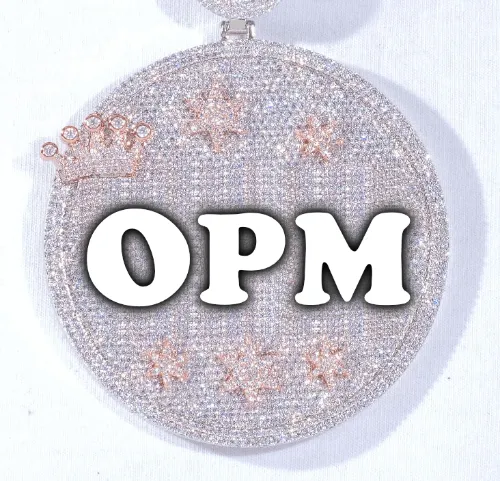 CUSTOM LETTER NECKLACE 3D BIG CROWN DISC sold by The GUU Shop