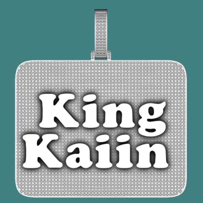 CUSTOM LETTER NECKLACE 3D BIG SQUARE sold by The GUU Shop