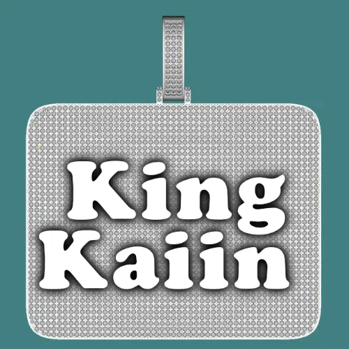 CUSTOM LETTER NECKLACE 3D BIG SQUARE sold by The GUU Shop